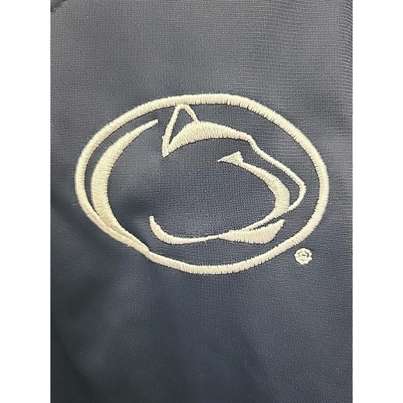 Vtg Russell Athletic Penn State Satin Track Jacket SZ L Blue White Nittany Lions - Picture 2 of 8